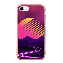 Чехол iPhone 7/8 матовый Digital Sun, цвет: 3D-светло-розовый