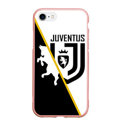 Чехол iPhone 7/8 матовый FC Juventus: Football Point, цвет: 3D-светло-розовый