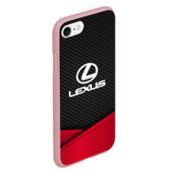 Чехол iPhone 7/8 матовый Lexus: Grey Carbon, цвет: 3D-баблгам — фото 2