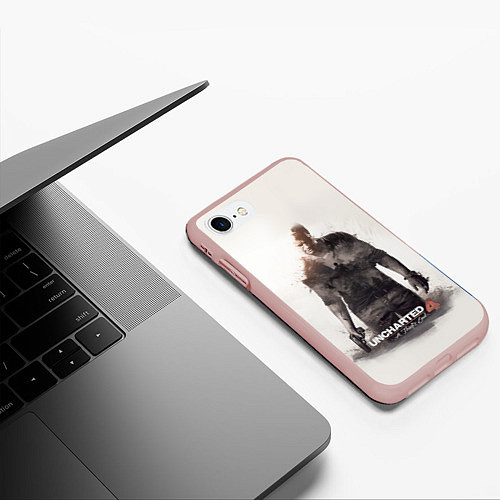 Чехол iPhone 7/8 матовый Uncharted 4: Nathan / 3D-Светло-розовый – фото 3