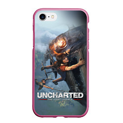 Чехол iPhone 7/8 матовый Uncharted: The Lost Legacy, цвет: 3D-малиновый