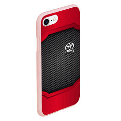 Чехол iPhone 7/8 матовый Toyota: Metal Sport, цвет: 3D-светло-розовый — фото 2