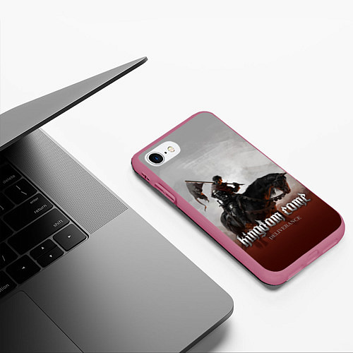 Чехол iPhone 7/8 матовый Kingdom Come: Knight Henry / 3D-Малиновый – фото 3