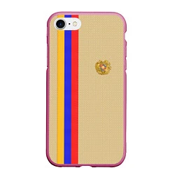 Чехол iPhone 7/8 матовый Armenia Style, цвет: 3D-малиновый