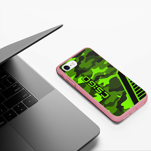 Чехол iPhone 7/8 матовый CS:GO Light Green Camo / 3D-Баблгам – фото 3