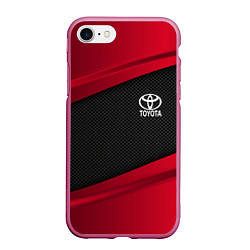 Чехол iPhone 7/8 матовый Toyota: Red Sport, цвет: 3D-малиновый