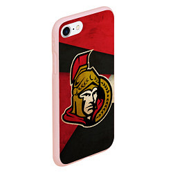 Чехол iPhone 7/8 матовый HC Ottawa Senators: Old Style, цвет: 3D-светло-розовый — фото 2