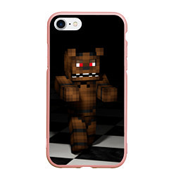 Чехол iPhone 7/8 матовый Minecraft: Freddy FNAF