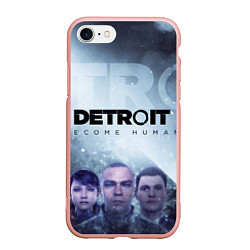 Чехол iPhone 7/8 матовый Detroit: Become Human, цвет: 3D-светло-розовый