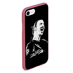 Чехол iPhone 7/8 матовый Zlatan Ibrahimovic, цвет: 3D-малиновый — фото 2