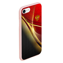 Чехол iPhone 7/8 матовый RUSSIA SPORT: Gold Collection, цвет: 3D-светло-розовый — фото 2