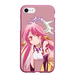 Чехол iPhone 7/8 матовый No Game No Life, цвет: 3D-малиновый