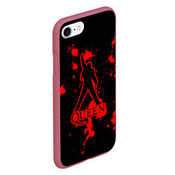 Чехол iPhone 7/8 матовый Queen: Blood Style, цвет: 3D-малиновый — фото 2