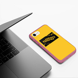 Чехол iPhone 7/8 матовый #ДевочкаСкандал, цвет: 3D-малиновый — фото 2