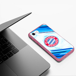 Чехол iPhone 7/8 матовый Bayern Munchen, цвет: 3D-малиновый — фото 2