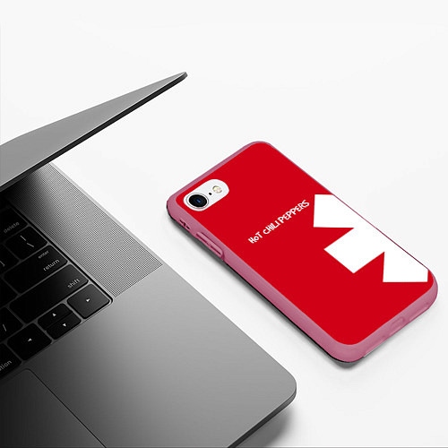 Чехол iPhone 7/8 матовый RHCP: Red Style / 3D-Малиновый – фото 3