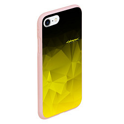 Чехол iPhone 7/8 матовый Cyberpunk 2077: Yellow Poly, цвет: 3D-светло-розовый — фото 2