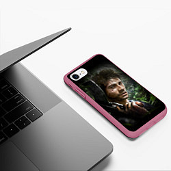 Чехол iPhone 7/8 матовый Far Cry 3: Jungle Soldier, цвет: 3D-малиновый — фото 2
