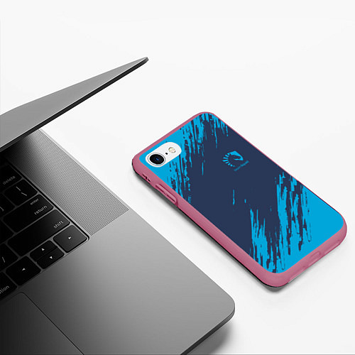 Чехол iPhone 7/8 матовый Team Liquid: Abstract Style / 3D-Малиновый – фото 3