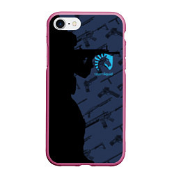 Чехол iPhone 7/8 матовый CS:GO Team Liquid, цвет: 3D-малиновый