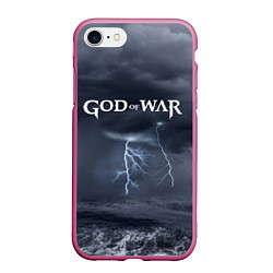 Чехол iPhone 7/8 матовый God of War: Storm, цвет: 3D-малиновый
