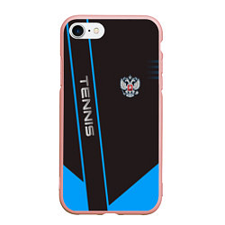 Чехол iPhone 7/8 матовый Tennis: Russian Style, цвет: 3D-светло-розовый