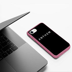 Чехол iPhone 7/8 матовый ANTHEM: Black Style, цвет: 3D-малиновый — фото 2