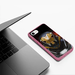 Чехол iPhone 7/8 матовый ANTHEM Soldier, цвет: 3D-малиновый — фото 2