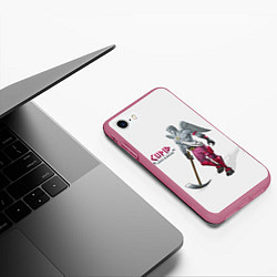 Чехол iPhone 7/8 матовый Fortnite: Love Ranger, цвет: 3D-малиновый — фото 2
