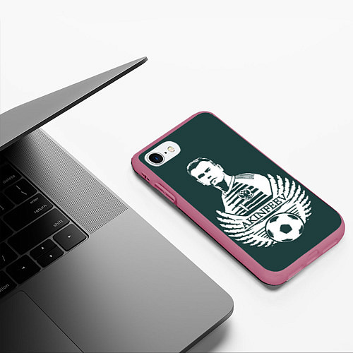 Чехол iPhone 7/8 матовый Akinfeev Style / 3D-Малиновый – фото 3