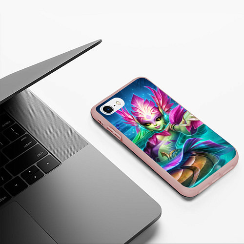 Чехол iPhone 7/8 матовый Nami: LoL / 3D-Светло-розовый – фото 3