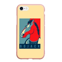 Чехол iPhone 7/8 матовый BoJack Obey, цвет: 3D-светло-розовый