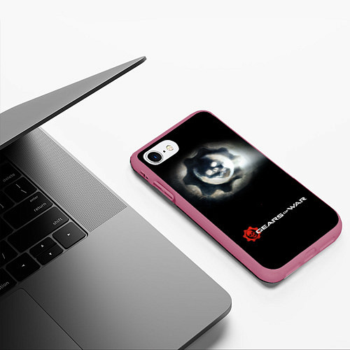 Чехол iPhone 7/8 матовый Gears of War / 3D-Малиновый – фото 3
