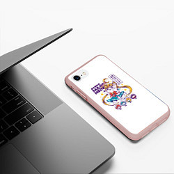 Чехол iPhone 7/8 матовый Sailor Meow, цвет: 3D-светло-розовый — фото 2