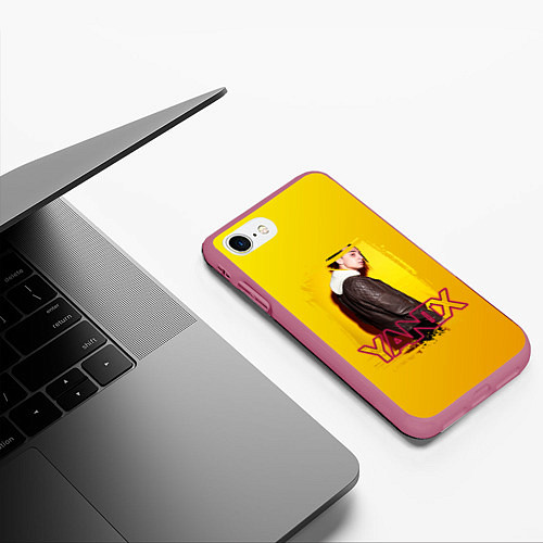 Чехол iPhone 7/8 матовый Yanix: Yellow Mood / 3D-Малиновый – фото 3