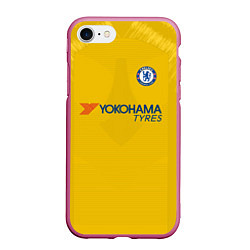 Чехол iPhone 7/8 матовый FC Chelsea Away 18-19, цвет: 3D-малиновый