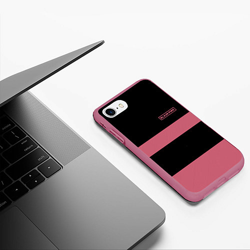Чехол iPhone 7/8 матовый Black Pink: Jennie 96 / 3D-Малиновый – фото 3