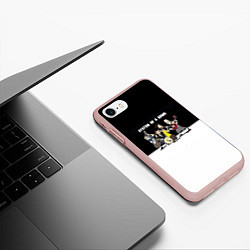 Чехол iPhone 7/8 матовый System of a Down арт на группу, цвет: 3D-светло-розовый — фото 2