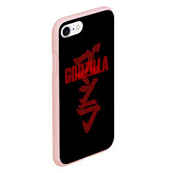 Чехол iPhone 7/8 матовый Godzilla: Hieroglyphs, цвет: 3D-светло-розовый — фото 2