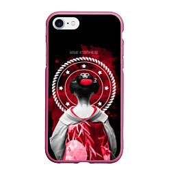 Чехол iPhone 7/8 матовый Kimono Geisha, цвет: 3D-малиновый