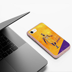 Чехол iPhone 7/8 матовый LeBron James: NBA Star, цвет: 3D-светло-розовый — фото 2