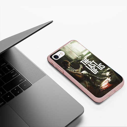 Чехол iPhone 7/8 матовый The Last of Us: Guitar Music / 3D-Светло-розовый – фото 3