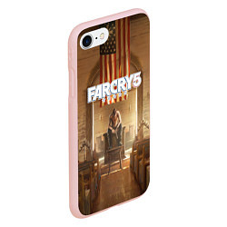 Чехол iPhone 7/8 матовый Far Cry 5, цвет: 3D-светло-розовый — фото 2