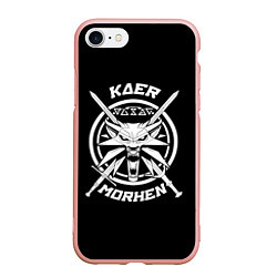 Чехол iPhone 7/8 матовый The Witcher: Kaer Morhen, цвет: 3D-светло-розовый