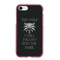 Чехол iPhone 7/8 матовый I will follow into the dark, цвет: 3D-малиновый