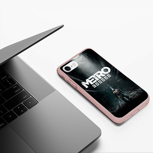 Чехол iPhone 7/8 матовый Metro Exodus / 3D-Светло-розовый – фото 3