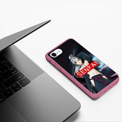Чехол iPhone 7/8 матовый Senpai Goddess, цвет: 3D-малиновый — фото 2