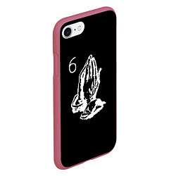Чехол iPhone 7/8 матовый Drake 6IX, цвет: 3D-малиновый — фото 2