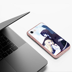 Чехол iPhone 7/8 матовый Ангел кровопролития, цвет: 3D-светло-розовый — фото 2