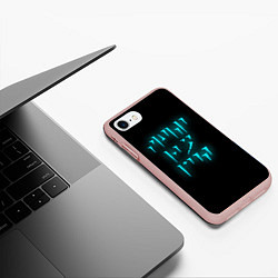 Чехол iPhone 7/8 матовый TES: FUS RO DAH, цвет: 3D-светло-розовый — фото 2